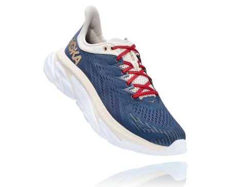 Hoka One One Clifton Edge Moški Road Tekaški Čevlji Indigo / Rdeča SI-158903D